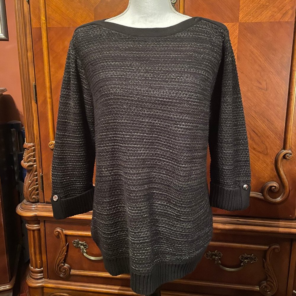 "Karen Scott" Black Sweater